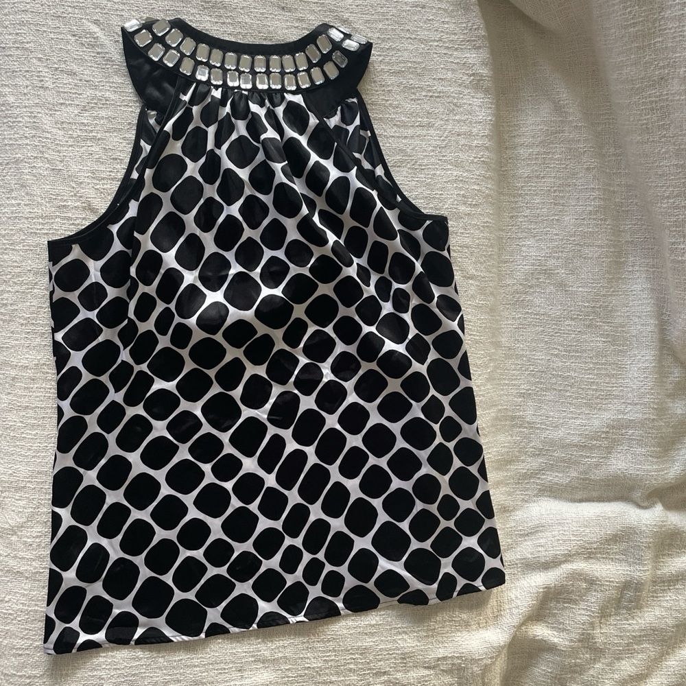 Michael Kors Monochrome Patterned Sleeveless Top - image 4